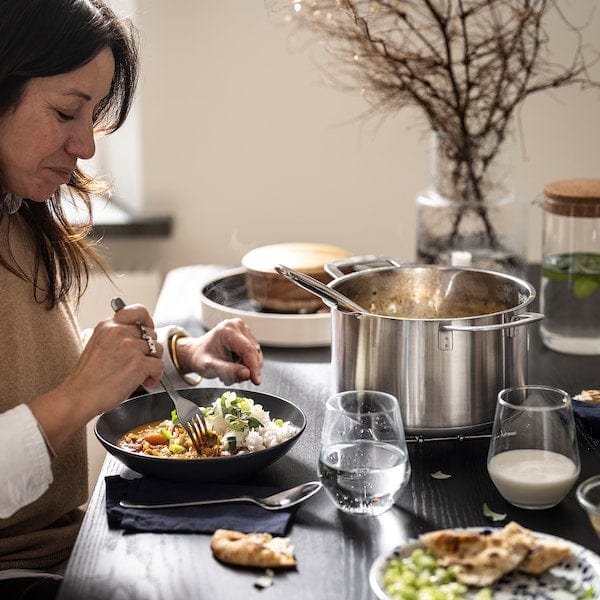 Ikea HEMKOMST - Pot with lid, stainless steel/glass, 5 l