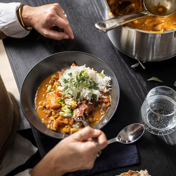 Ikea HEMKOMST - Pot with lid, stainless steel/glass, 5 l