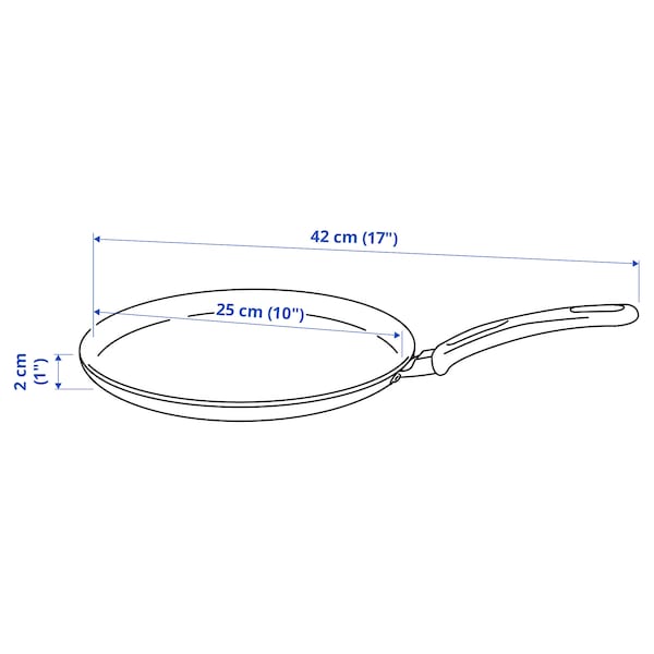 Ikea HEMLAGAD - Crepe/pancake pan, nonstick coating black,25 cm