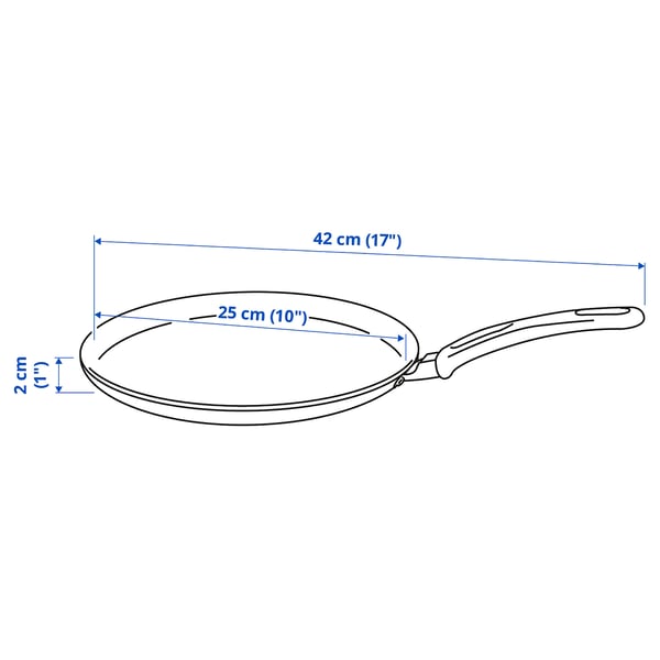 HEMLAGAD - HEMLAGAD Crepe-/pancake pan, non-stick coating black, 25 cm