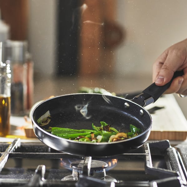 HEMLAGAD frying pan, non-stick coating black, 17 cm