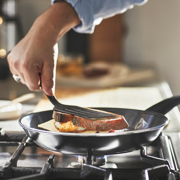 HEMLAGAD - HEMLAGAD Frying pan, non-stick coating black, 24 cm