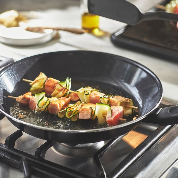 HEMLAGAD - HEMLAGAD Frying pan, non-stick coating black, 28 cm