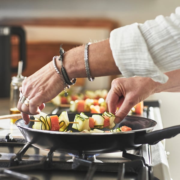 HEMLAGAD frying pan, non-stick coating black, 28 cm