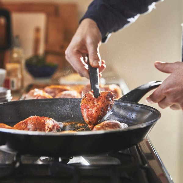 HEMLAGAD frying pan, non-stick coating black, 32 cm