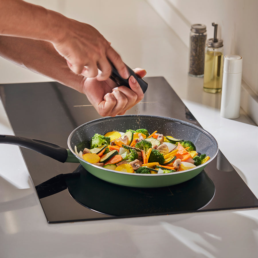 HEMLAGAD frying pan, non-stick coating green, 24 cm