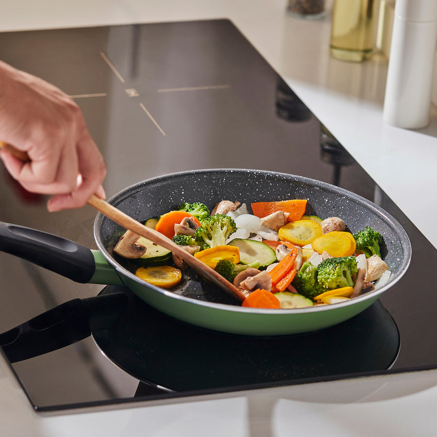 HEMLAGAD frying pan, non-stick coating green, 28 cm