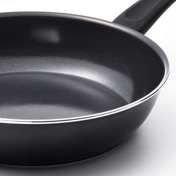 HEMLAGAD sauté pan with lid, non-stick coating black, 26 cm