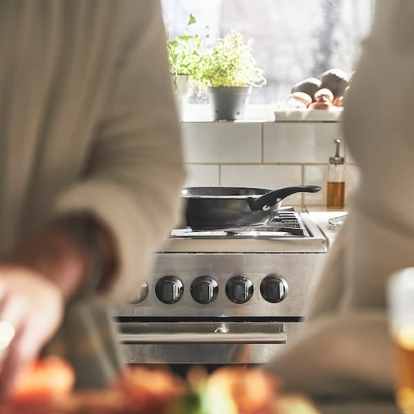 Ikea HEMLAGAD - Sauté pan with lid, nonstick coating black,26 cm