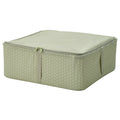 HEMMAFIXARE storage case, flower/pale grey-green, 44x51x19 cm