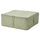 HEMMAFIXARE storage case, flower/pale grey-green, 44x51x19 cm