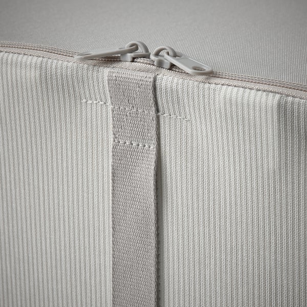 HEMMAFIXARE storage case, fabric striped/white/grey, 69x51x19 cm