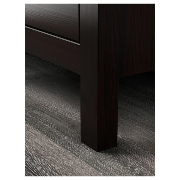 HEMNES Chest of drawers with 2 drawers - brown-black 54x66 cm , 54x66 cm