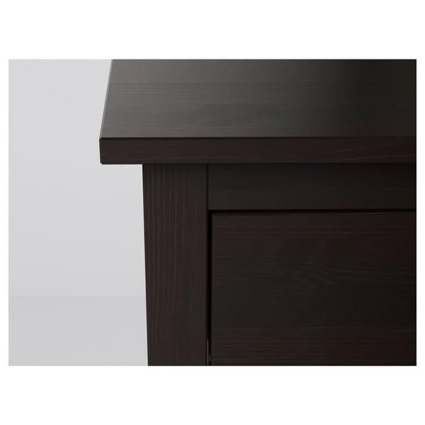 HEMNES Chest of drawers with 2 drawers - brown-black 54x66 cm , 54x66 cm