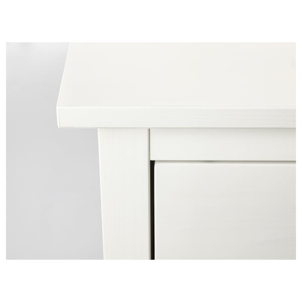 HEMNES chest of 2 drawers, white stain, 54x66 cm