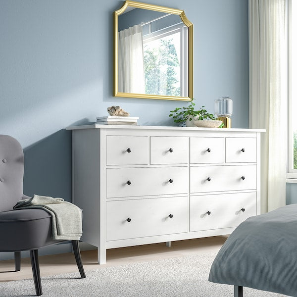 HEMNES - Chest of 8 drawers, white stain, 160x96 cm