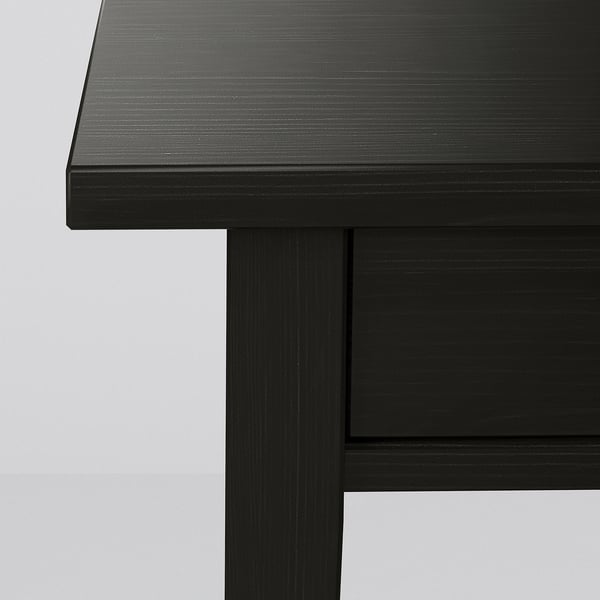 HEMNES - Bedside table, black-brown , 46x35 cm