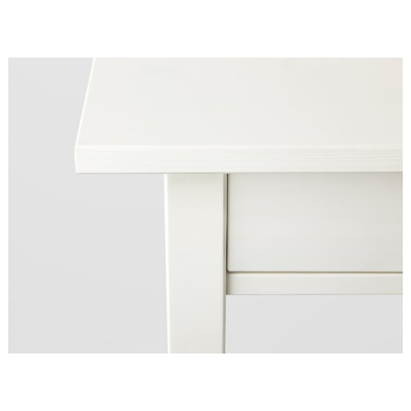 HEMNES bedside table, white stain, 46x35 cm