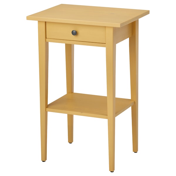 HEMNES - Bedside table, yellow stain, 46x35 cm