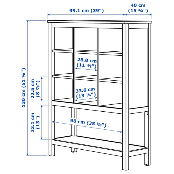 HEMNES Container element - white bite 99x130x37 cm , 99x130x37 cm