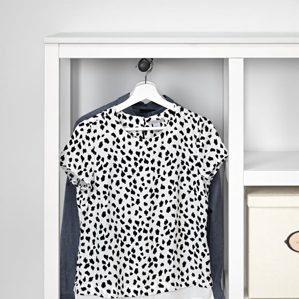 HEMNES open wardrobe, white stained, 99x37x130 cm