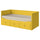 HEMNES day-bed w 3 drawers/2 mattresses, yellow/Vannareid extra firm, 200x80 cm