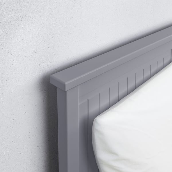 HEMNES day-bed w 3 drawers/2 mattresses, grey/Åfjäll firm, 80x200 cm