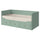 HEMNES day-bed w 3 drawers/2 mattresses, grey-green/Vannareid extra firm, 80x200 cm