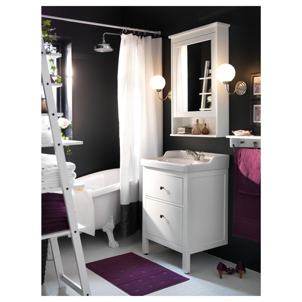 HEMNES - HEMNES Mirror cabinet with 1 door, white, 63x16x98 cm