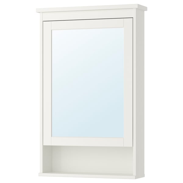 HEMNES - HEMNES Mirror cabinet with 1 door, white, 63x16x98 cm