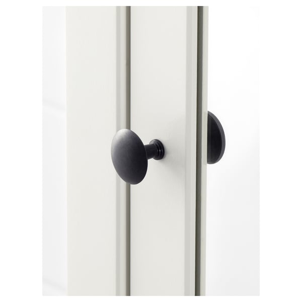 HEMNES high cabinet with mirror door, white, 49x31x200 cm