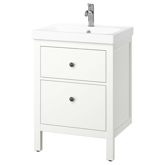 HEMNES / ORRSJÖN wash-stnd w drawers/wash-basin, 62x89x49 cm