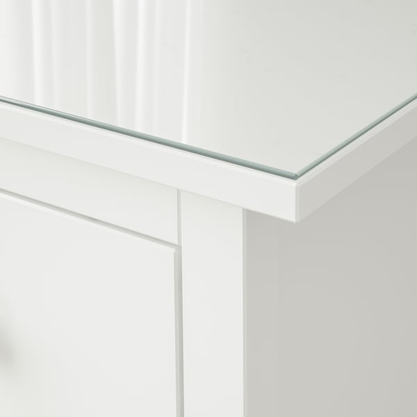 HEMNES - Glass top, transparent, 108x50 cm