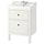 HEMNES / RUTSJÖN wash-stnd w drawers/wash-basin, white, 62x49x95 cm