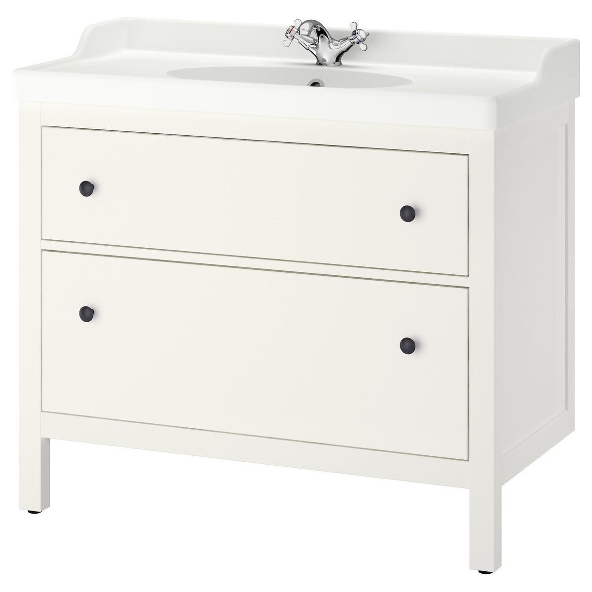HEMNES / RUTSJÖN wash-stnd w drawers/wash-basin, 102.1x94.6x49 cm