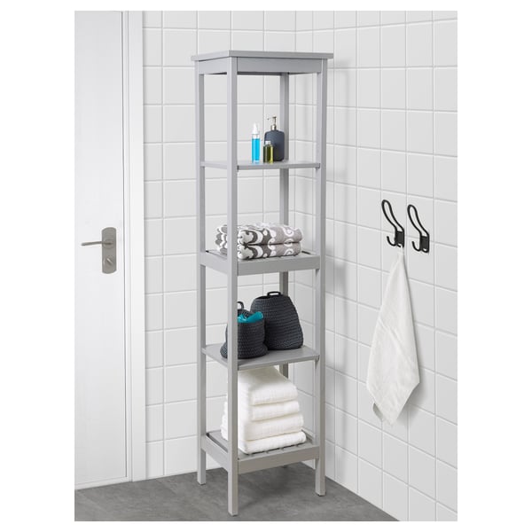 HEMNES shelving unit, grey, 42x172 cm
