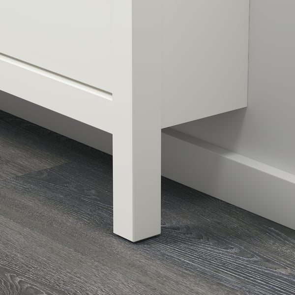 HEMNES shoe cabinet with 4 compartments, white, 107x22x101 cm