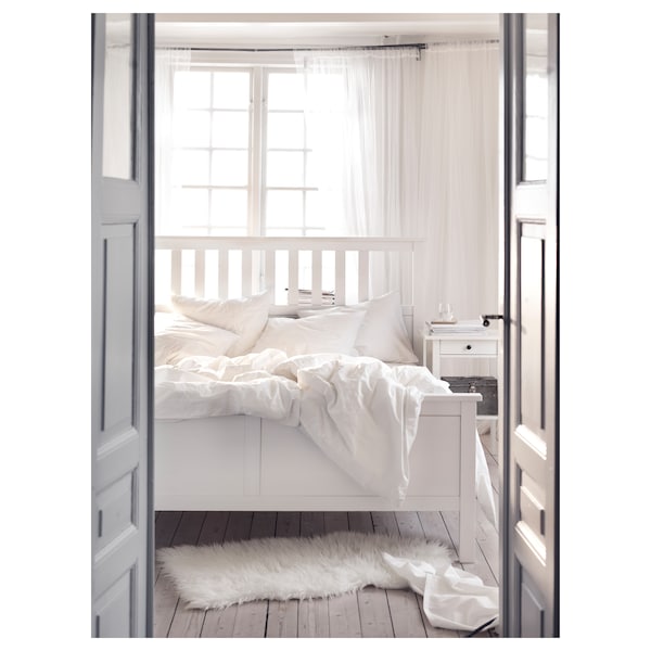 HEMNES Bed structure - white bite/Luröy 160x200 cm , 160x200 cm