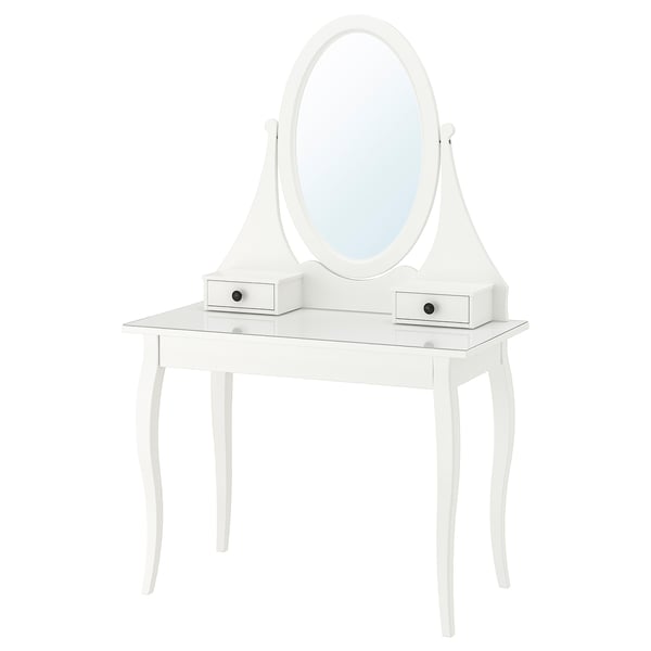 HEMNES dressing table with mirror, white, 100x50 cm