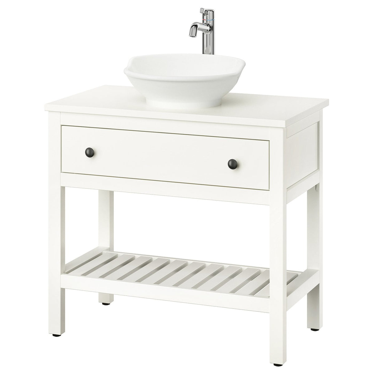 HEMNES / VÄSTERSJÖN open wash-stand w drawer/wash-basin, 82x90x48 cm