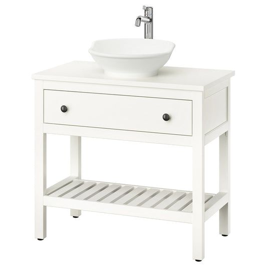 HEMNES / VÄSTERSJÖN open wash-stand w drawer/wash-basin, 82x90x48 cm