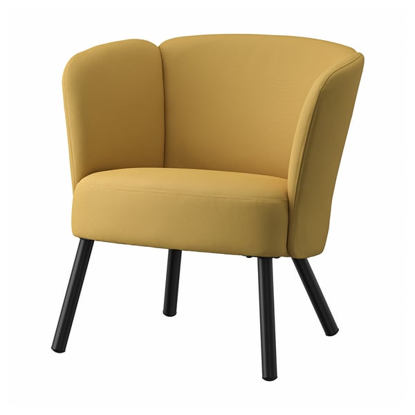 HERRÅKRA armchair, Diseröd dark yellow, 71x73x66 cm