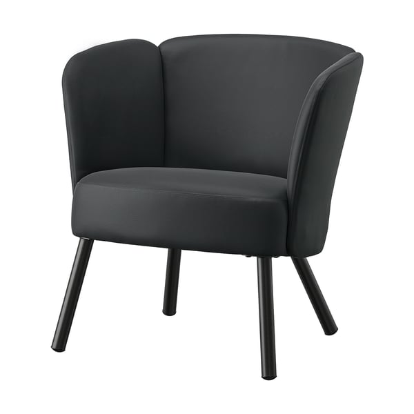 HERRÅKRA armchair, Skulsta black, 71x73x66 cm