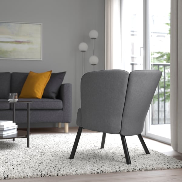 HERRÅKRA - Armchair, Vissle grey