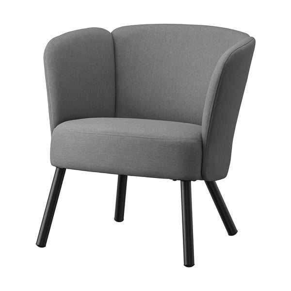 HERRÅKRA armchair, Vissle grey, 49x71x66 cm