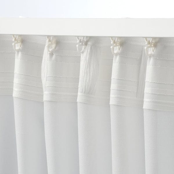 Ikea HILJA Curtains, 1 pair - white 145x300 cm , 145x300 cm