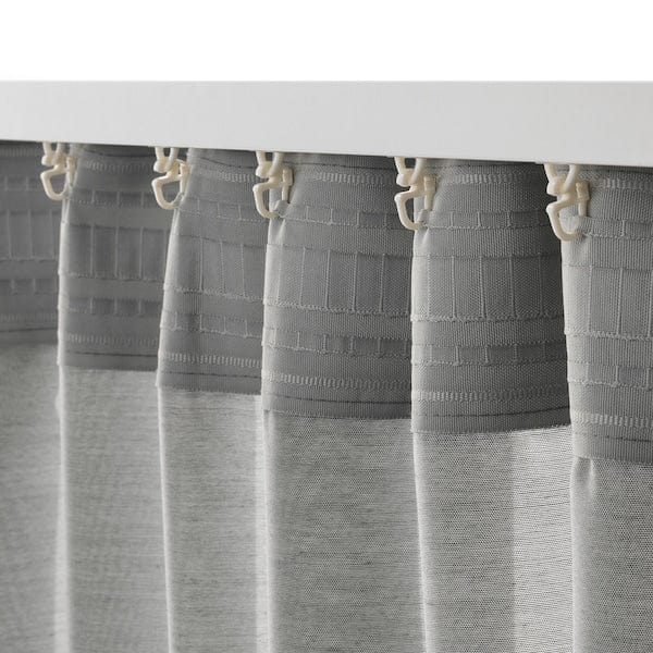 Ikea HILJA Curtains, 1 pair - gray 145x300 cm , 145x300 cm