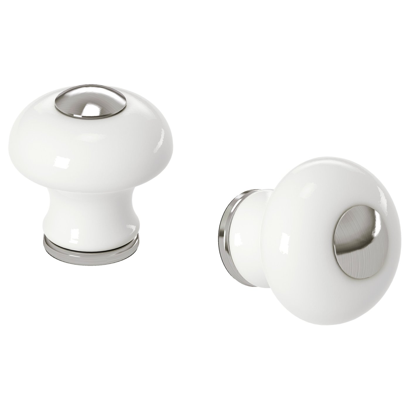 HISHULT Knob, Porcelain White, 23 mm (2-pack)