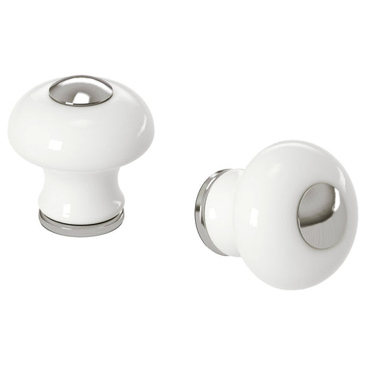 HISHULT Knob, Porcelain White, 23 mm (2-pack)