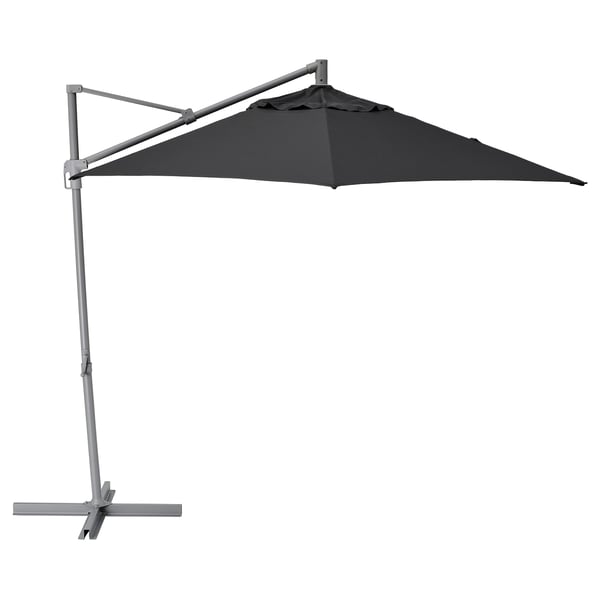 HISSÖ parasol, hanging, anthracite, 300 cm